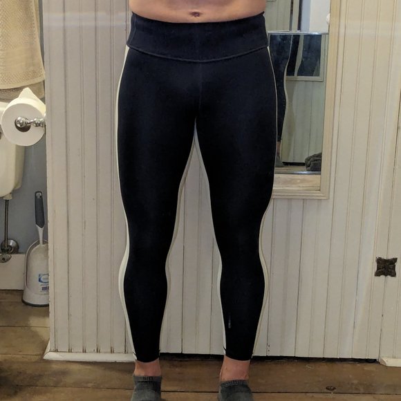 GapFit Leggings, Mint/Navy Stripe - Picture 3 of 10